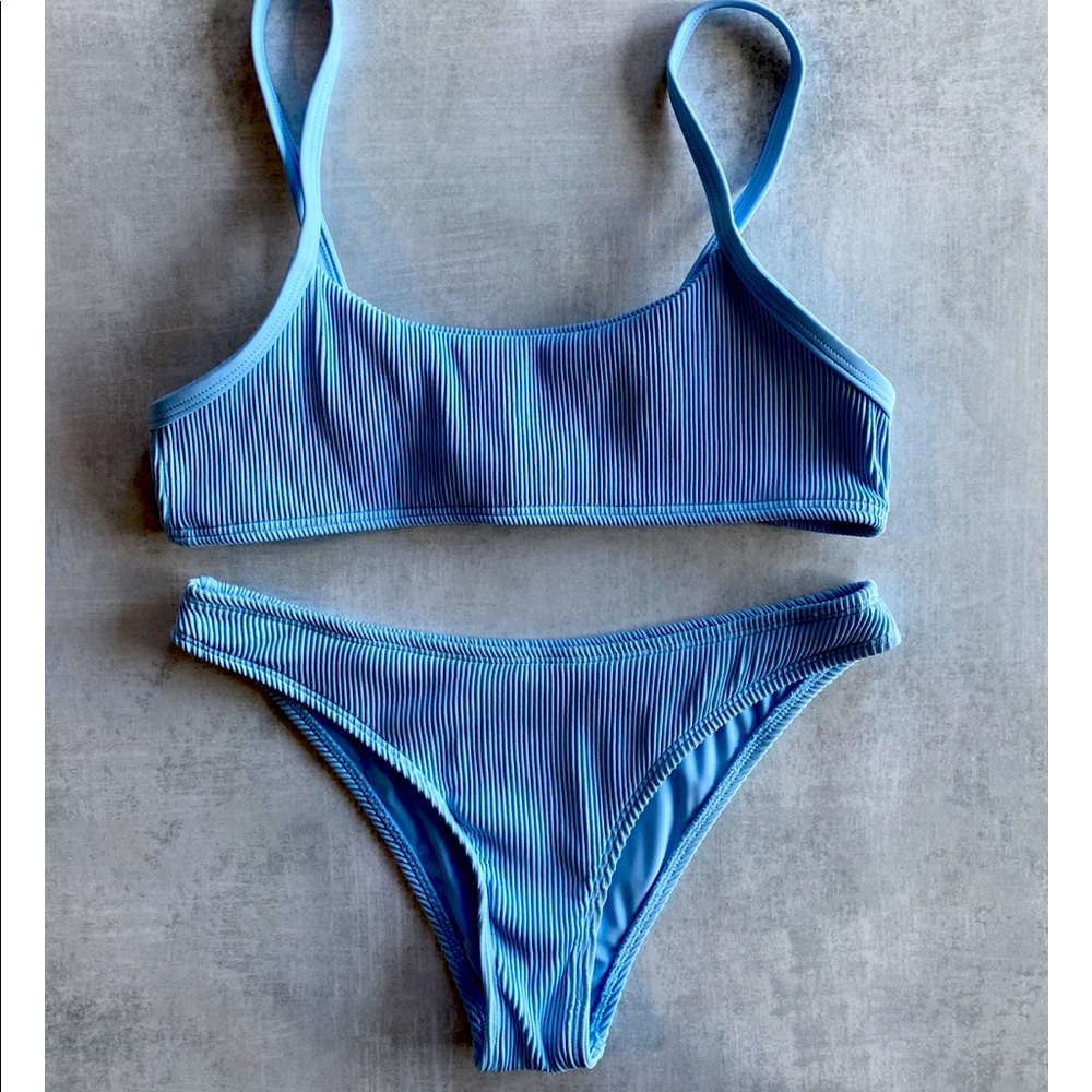 Blue Penny Top and Nova Bottoms from Koana Swim!